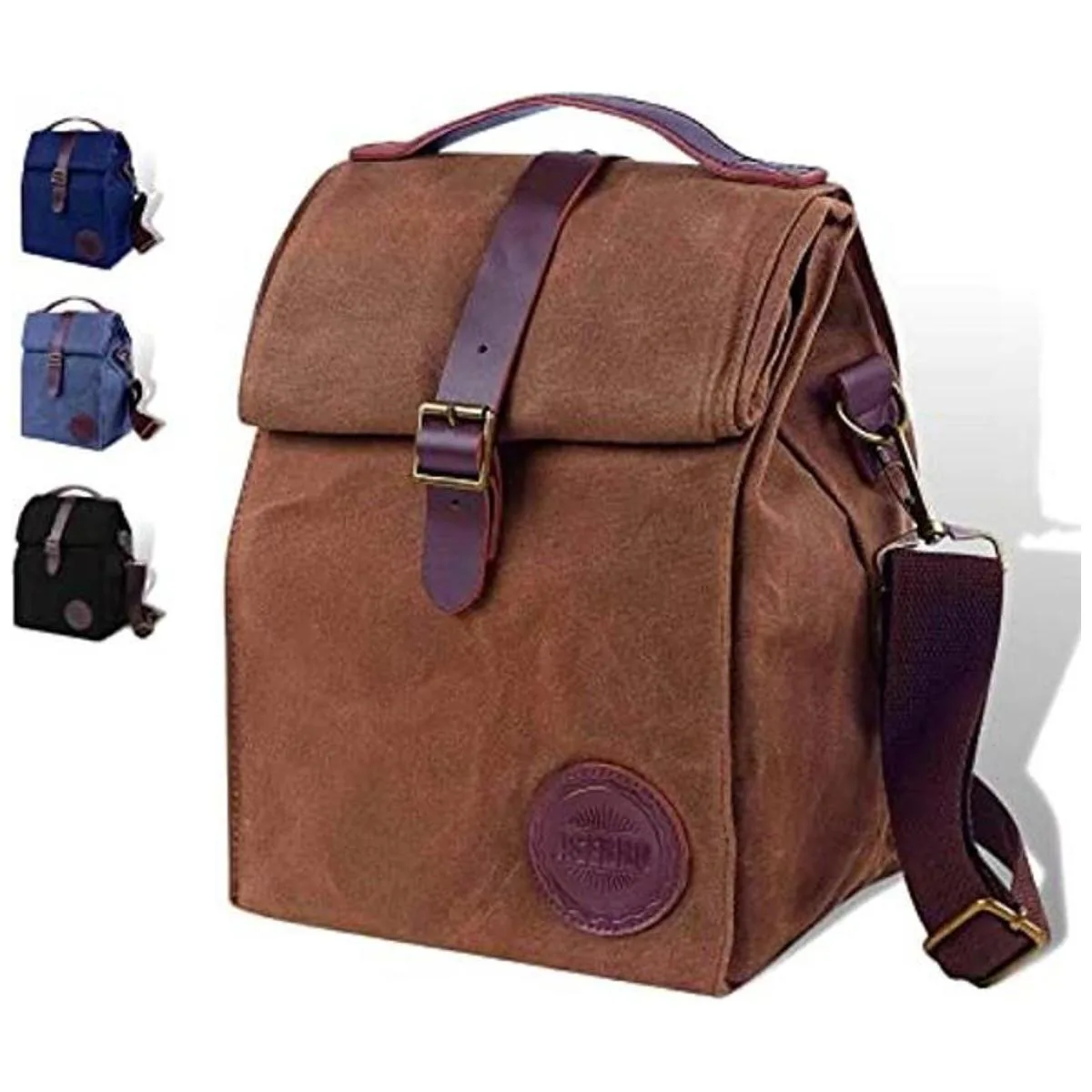 Bolsa de almuerzo de lona encerada aislada por ASEBBO._1