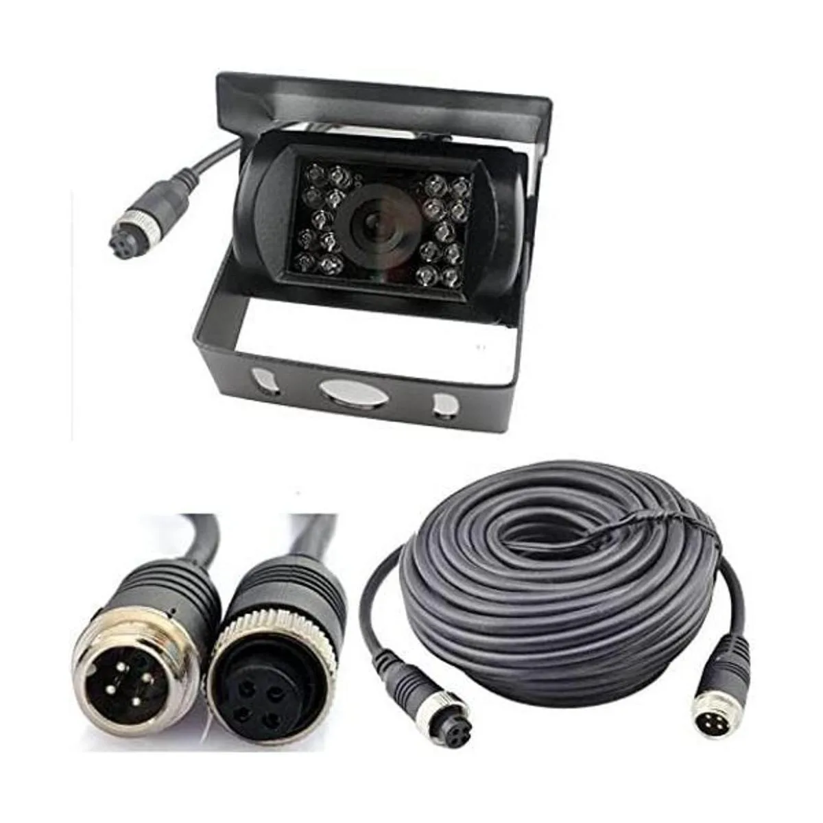Cámara de visión nocturna CCD de 4 pines con 18 LED IR de_1