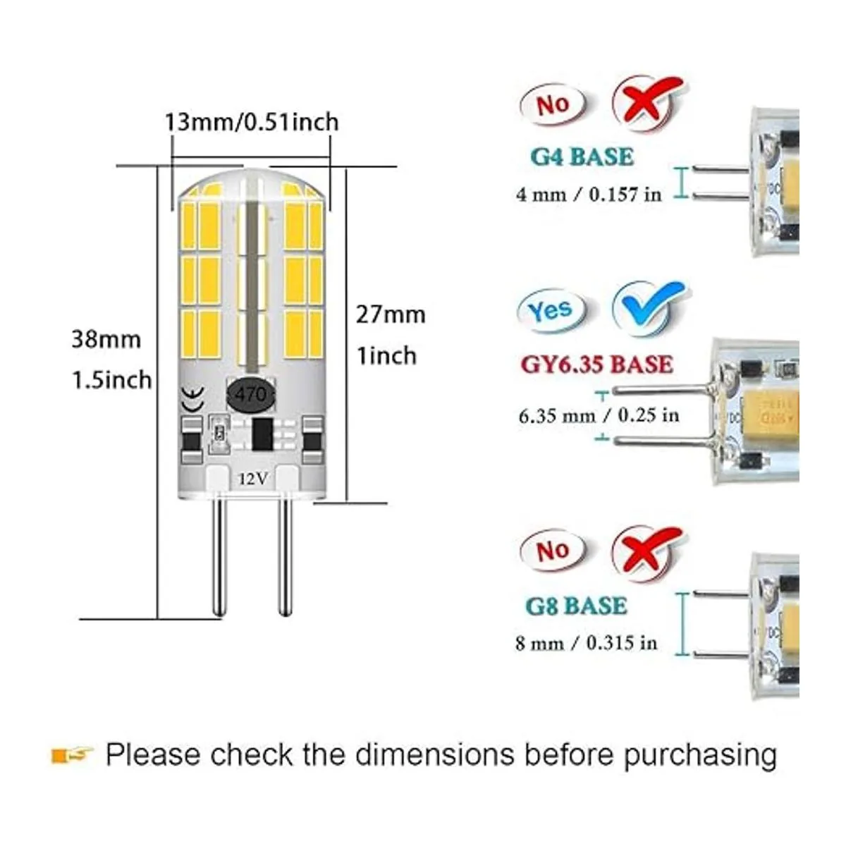 GY6.35 G6.35 Bombilla LED con base bipin de 4 vatios CA_2