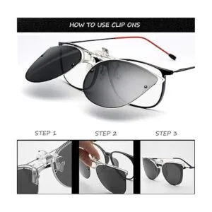 Gafas de sol polarizadas unisex antirreflejos con clip_4