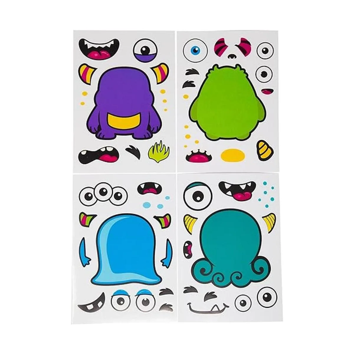 24 pegatinas Make A Monster para niños Monster Themed_3