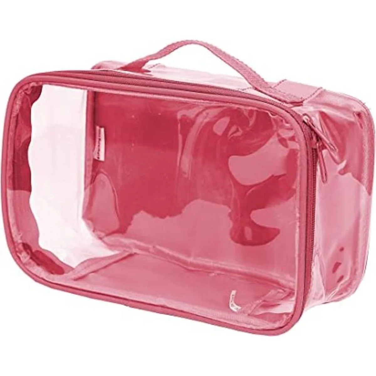 Pequeño cubo de viaje transparente de plástico de PVC_1