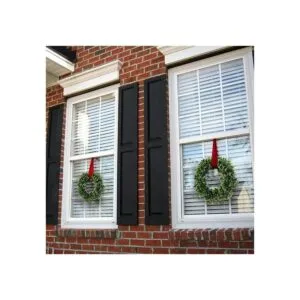 Lvydec Corona de hojas verdes artificiales corona de boj_3