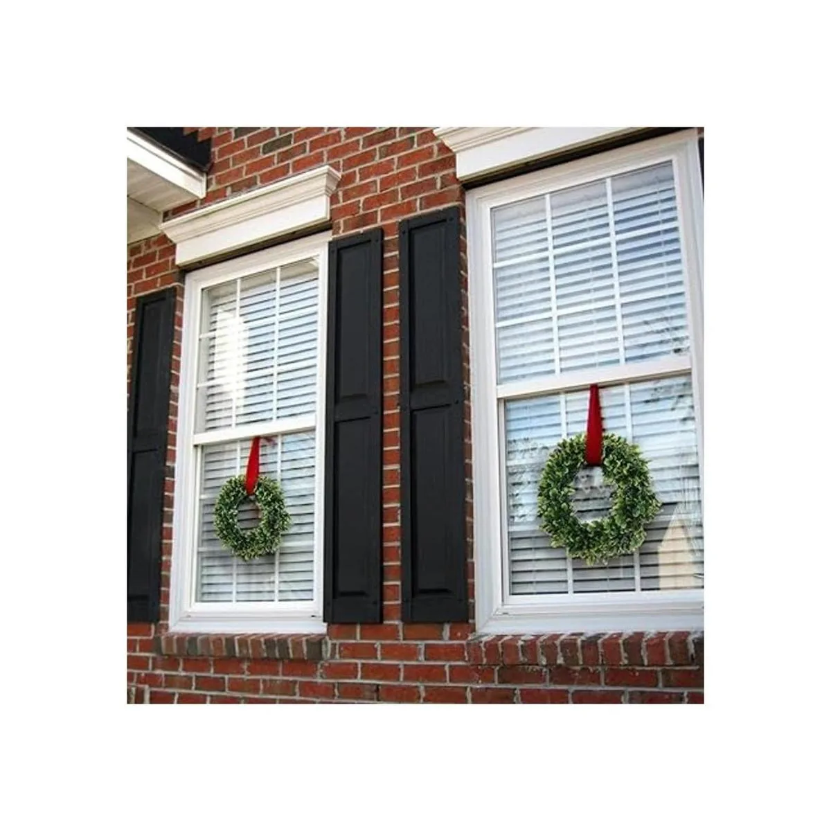 Lvydec Corona de hojas verdes artificiales corona de boj_3