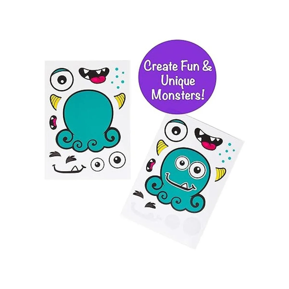 24 pegatinas Make A Monster para niños Monster Themed_5