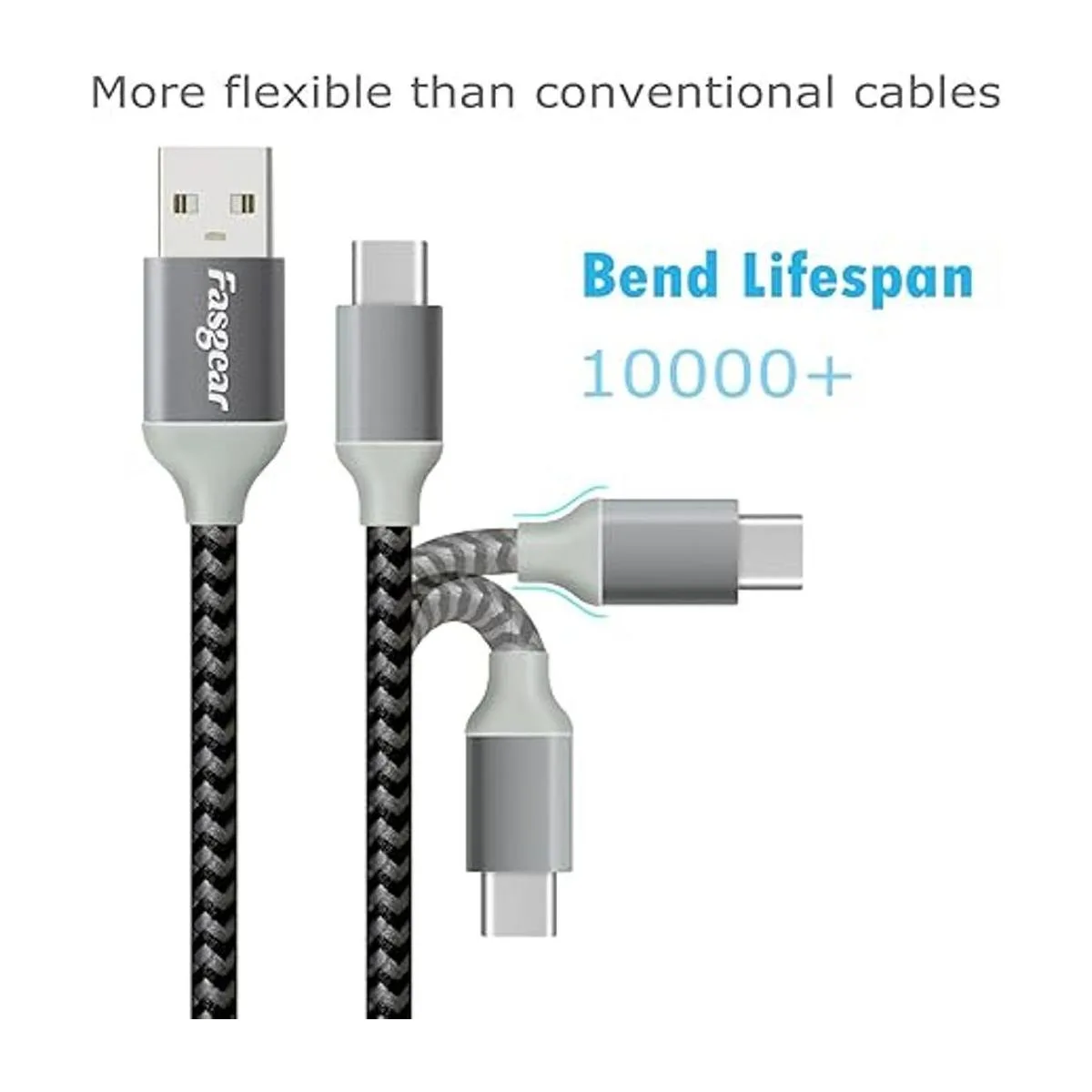 Cables USB C a USB A de 10 pies paquete de 2 cables de_2