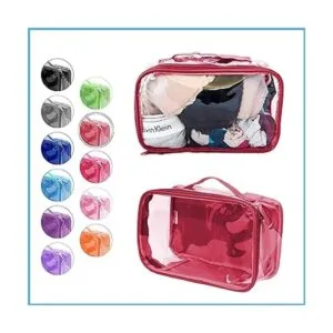 Pequeño cubo de viaje transparente de plástico de PVC_2