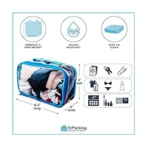 Pequeño cubo de viaje transparente de plástico de PVC_6