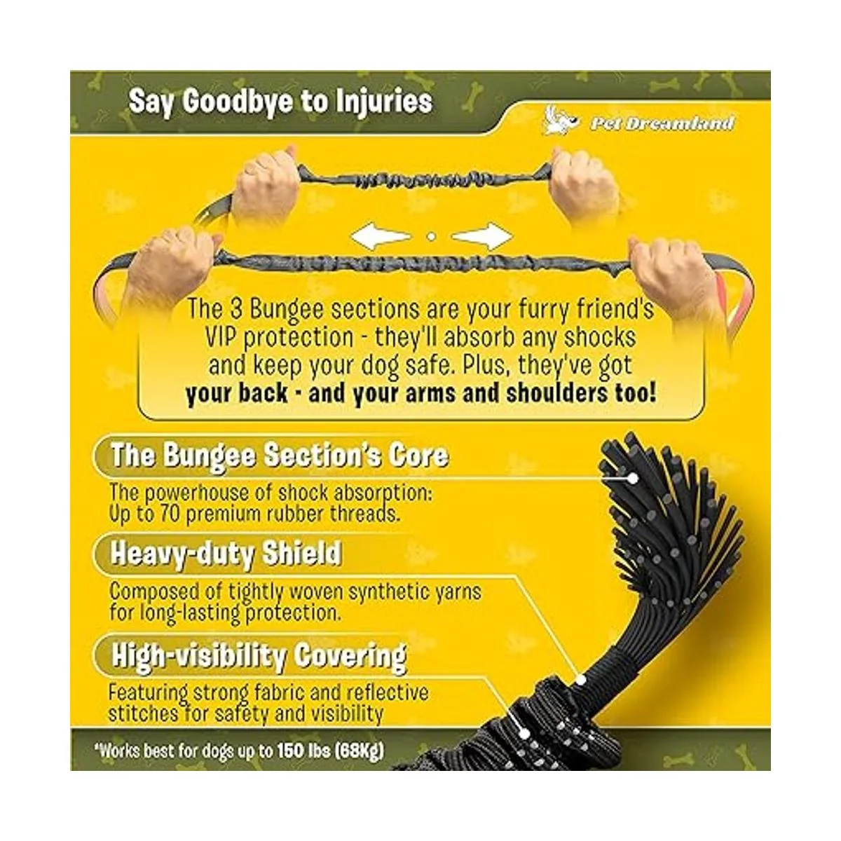 Correa de perro manos libres para correr correa de_3