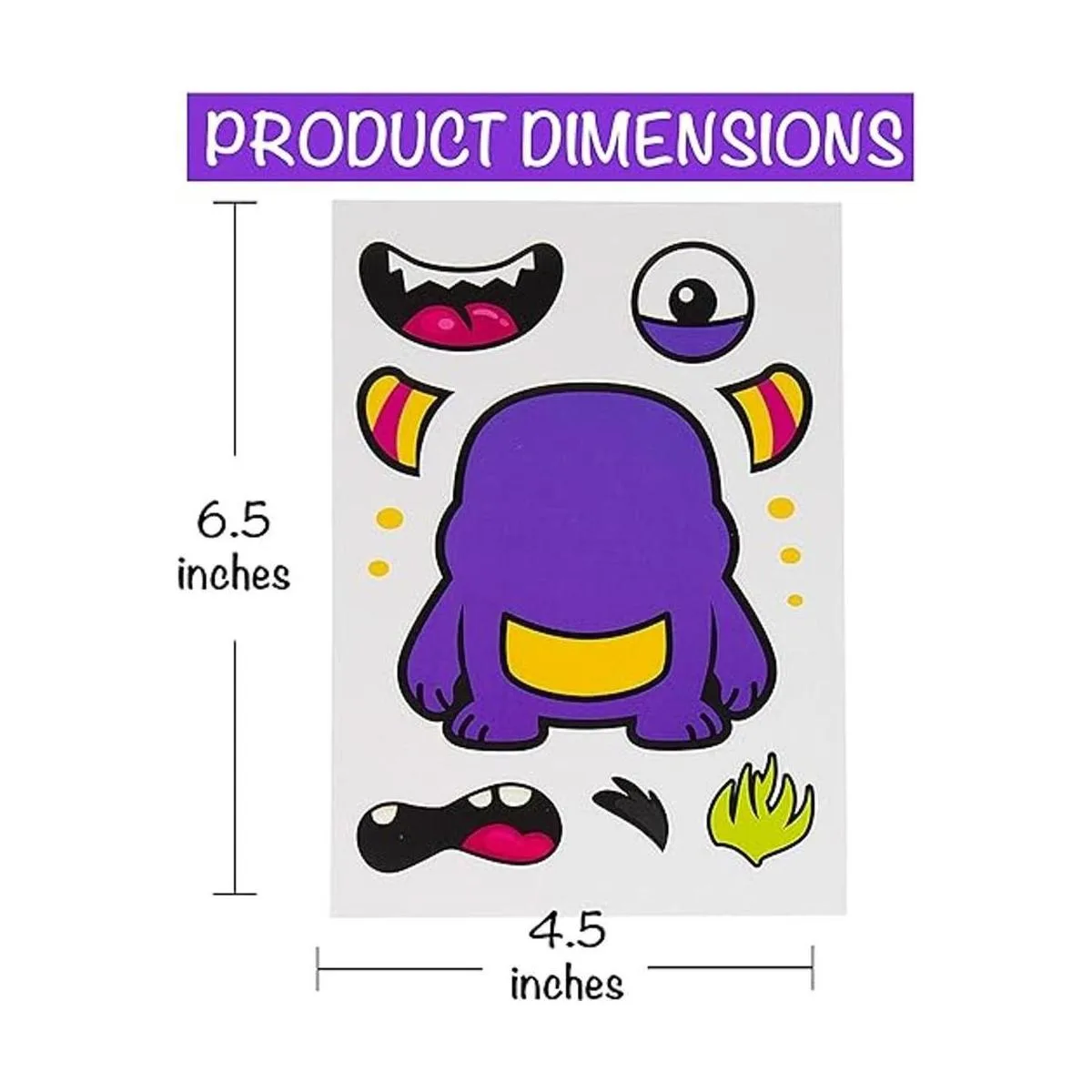 24 pegatinas Make A Monster para niños Monster Themed_4