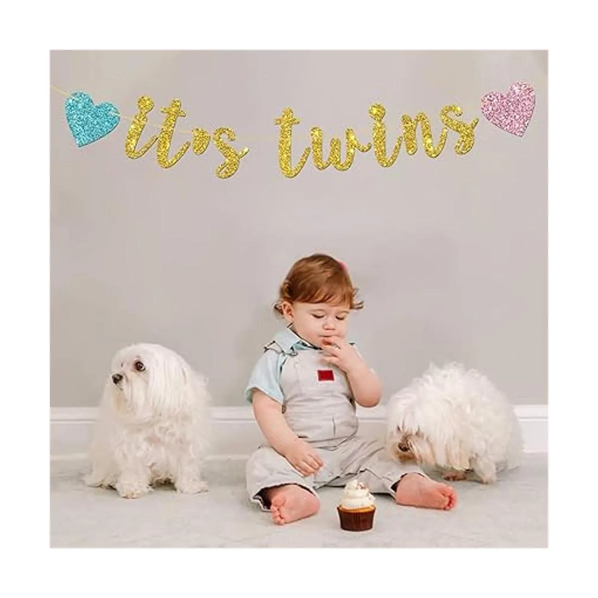 INNORU Its Twins Banner Banderines con purpurina_6