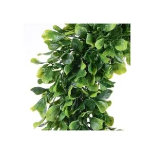 Lvydec Corona de hojas verdes artificiales corona de boj_5