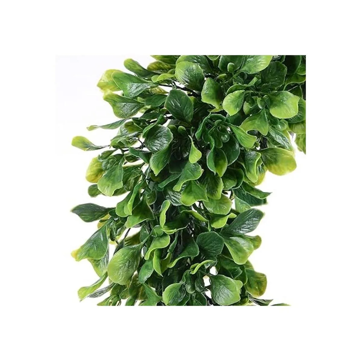 Lvydec Corona de hojas verdes artificiales corona de boj_5