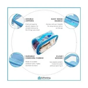 Pequeño cubo de viaje transparente de plástico de PVC_3