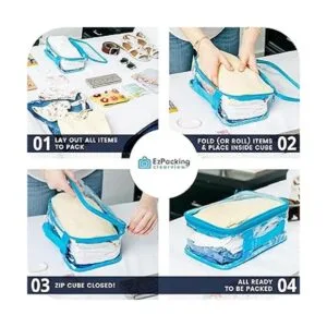 Pequeño cubo de viaje transparente de plástico de PVC_4