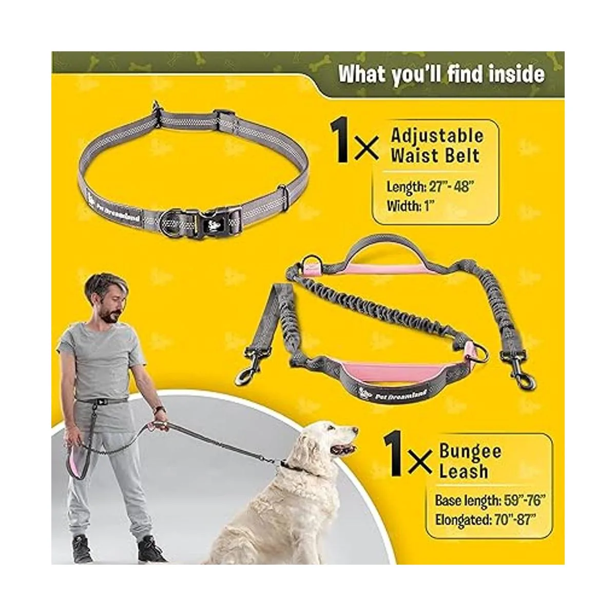 Correa de perro manos libres para correr correa de_6