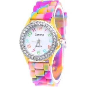CdyBox Juego de 5 relojes de pulsera de silicona coloridos_6