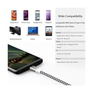 Cables USB C a USB A de 10 pies paquete de 2 cables de_5