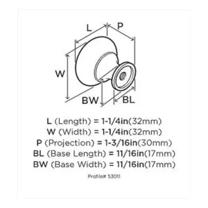 Amerock Pomo para gabinete bronce aceitado 114_6