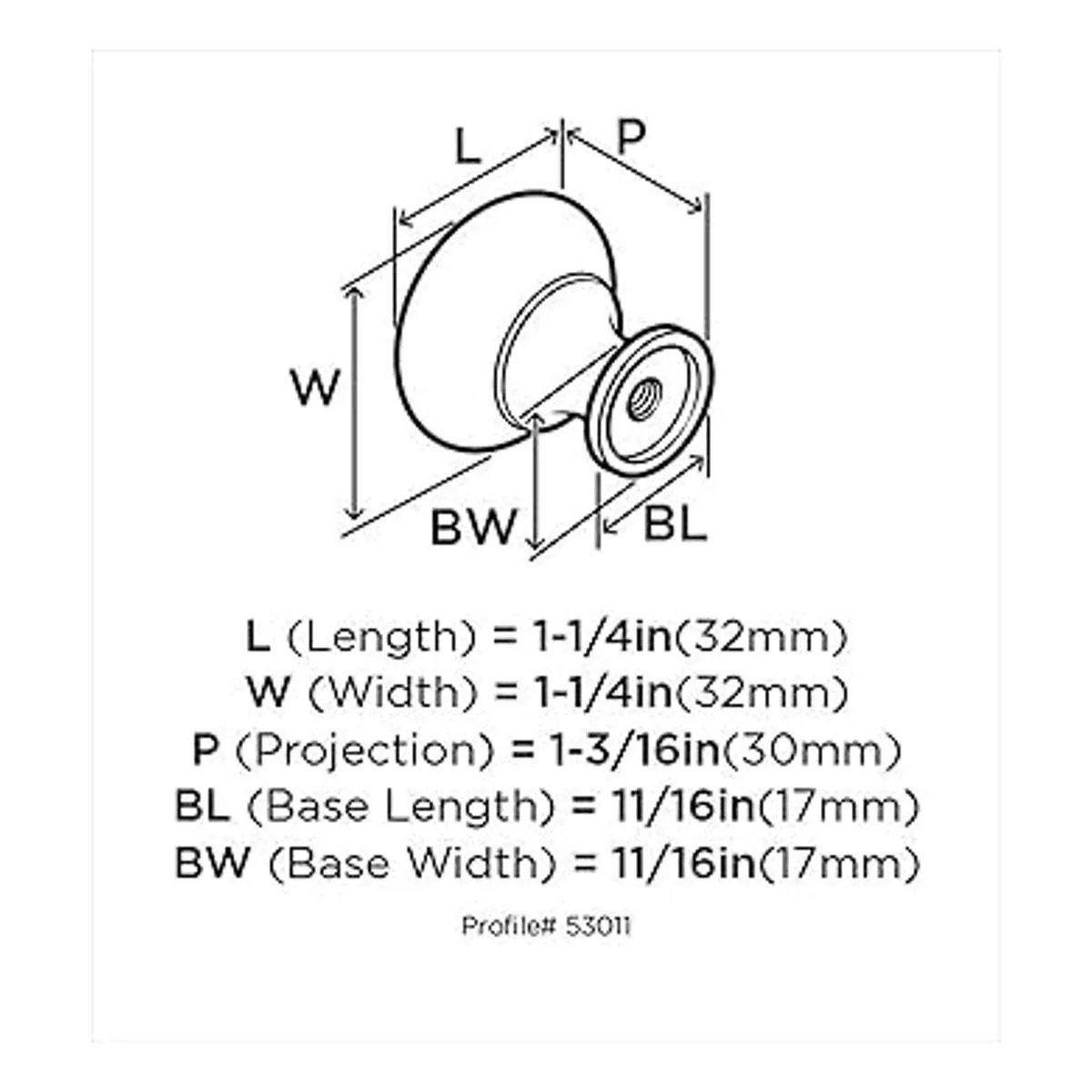 Amerock Pomo para gabinete bronce aceitado 114_6