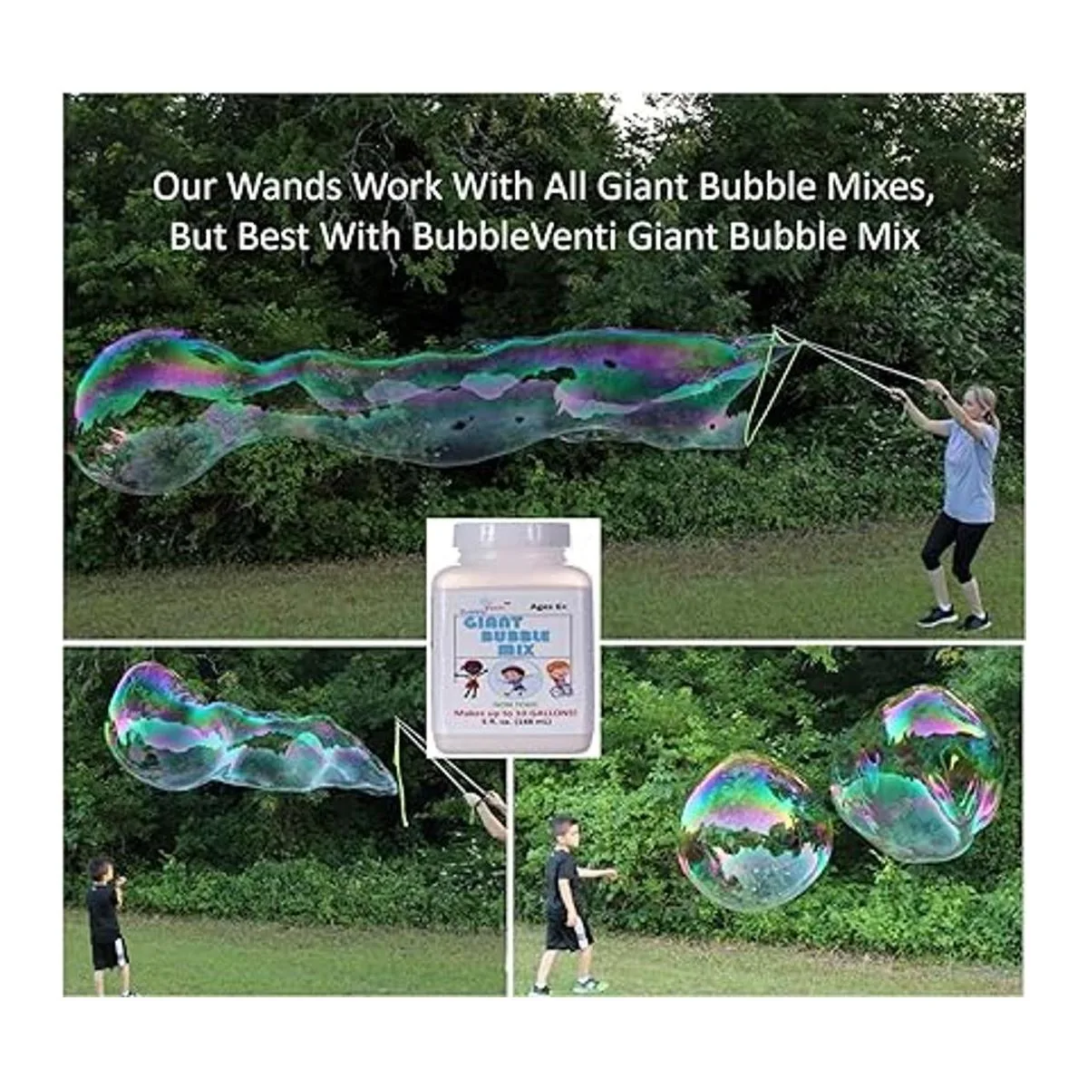 EKNOW Varita de burbujas varita gigante de acero_6