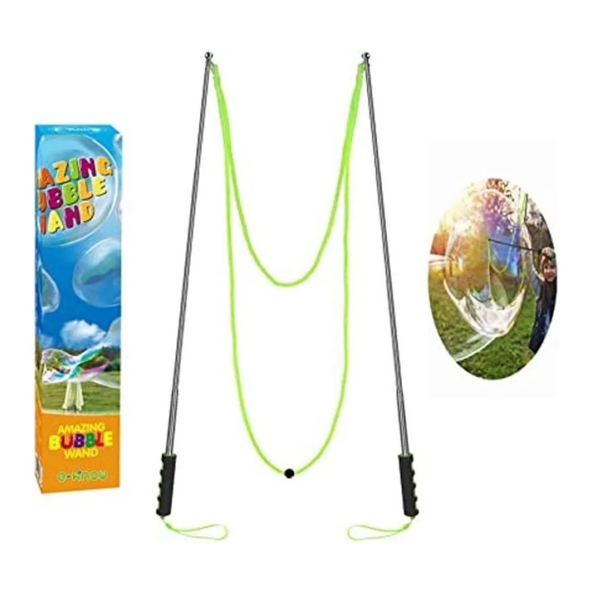 EKNOW Varita de burbujas varita gigante de acero_1