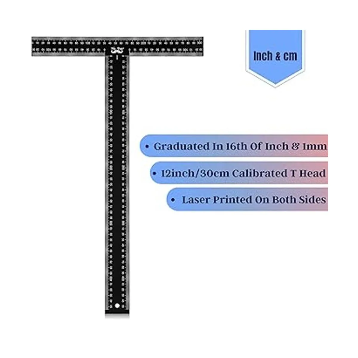 Mr. Pen Cuadrado en T regla en T regla de metal de 18_2