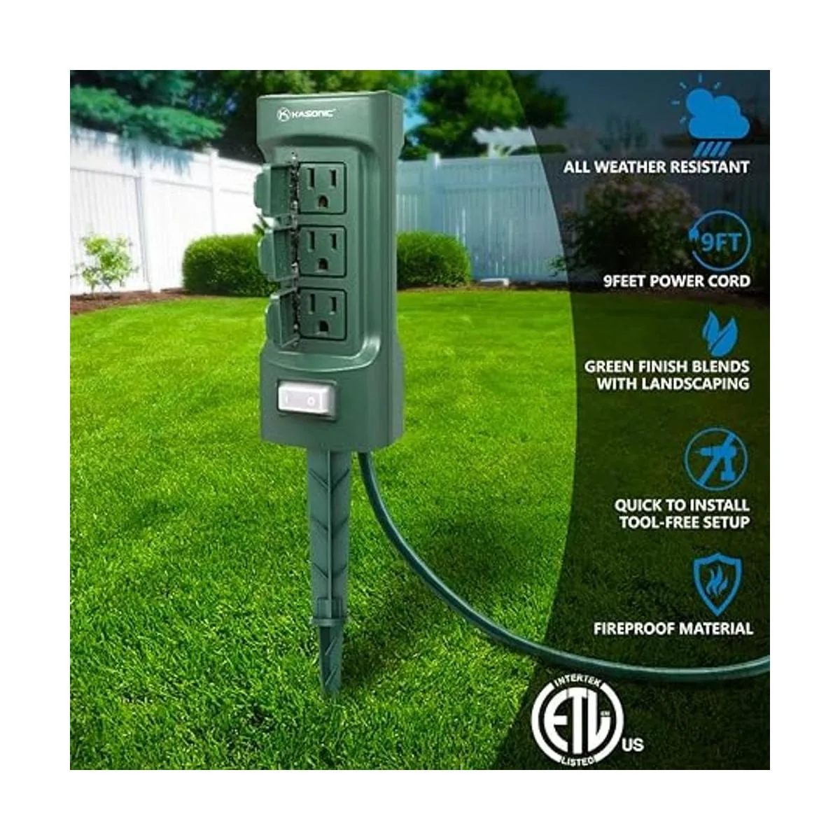 K KASONIC Kasonic Estaca de alimentación para exteriores_2