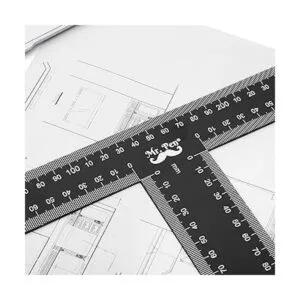 Mr. Pen Cuadrado en T regla en T regla de metal de 18_3