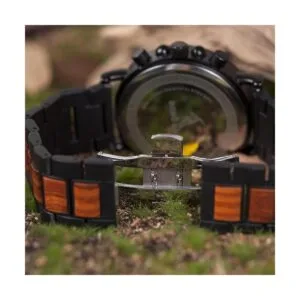 BOBO BIRD Reloj de pulsera para hombre de madera y acero_4