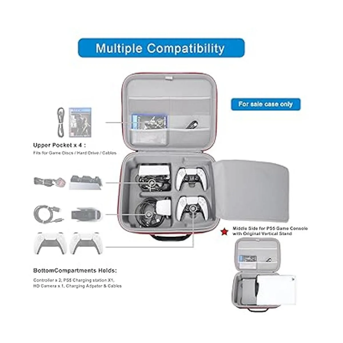 RLSOCO Hard Carrying Case for PlayStation 5 Digital_2