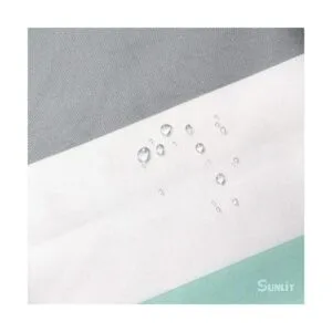 Sunlit Cortina de ducha de tela repelente al agua con_4