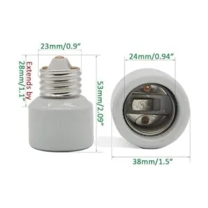 Extensor de toma de luz E26 de porcelana E26 E27 a E26_4