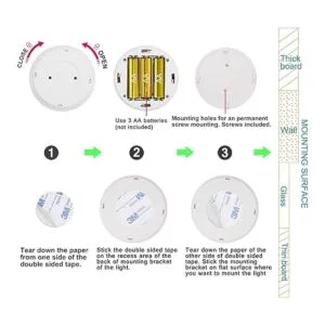 BIGLIGHT Luces de empuje luces táctiles RGB luz de_3
