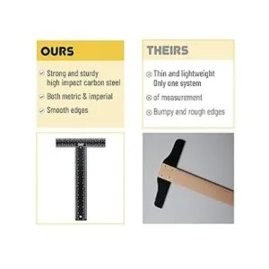 Mr. Pen Cuadrado en T regla en T regla de metal de 12_4