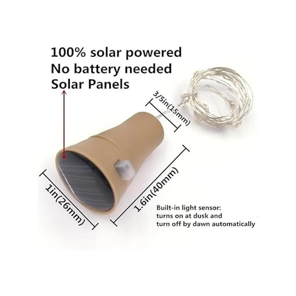 Decem 10 unidades de luces solares para botellas de vino_2