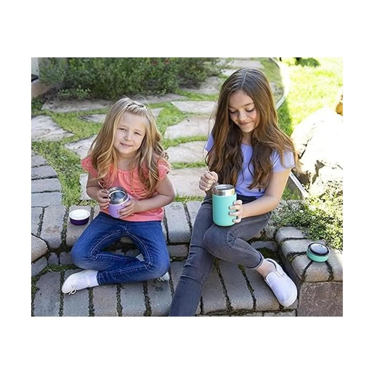 MIRA Tarro de comida de acero inoxidable aislado al_6