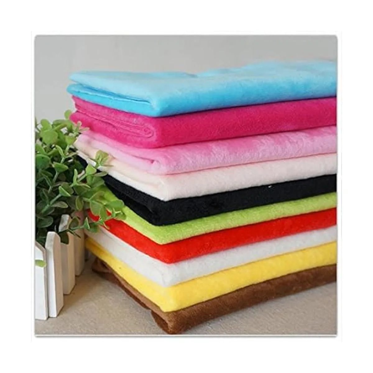 RayLineDo 10 piezas de tela de terciopelo de punto de_2