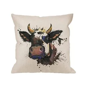 HGOD DESIGNS Funda de almohada de vaca almohada_1