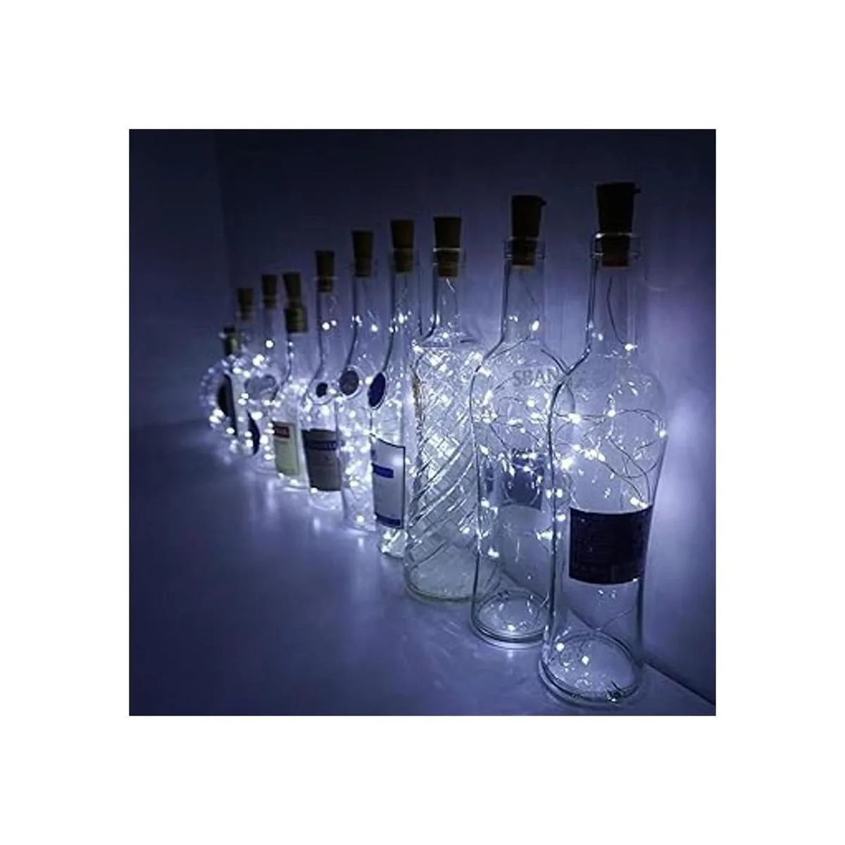 Decem 10 unidades de luces solares para botellas de vino_5