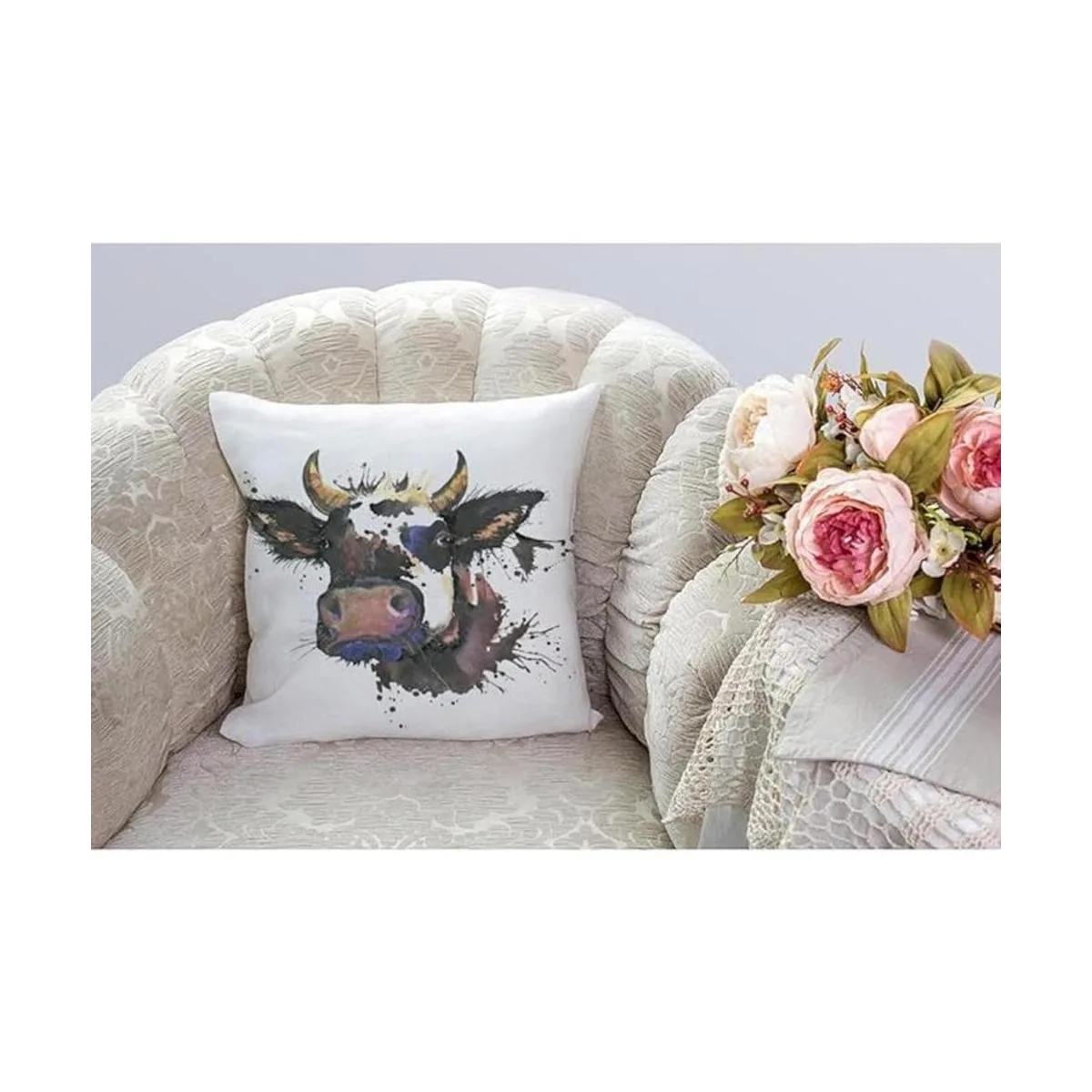 HGOD DESIGNS Funda de almohada de vaca almohada_2