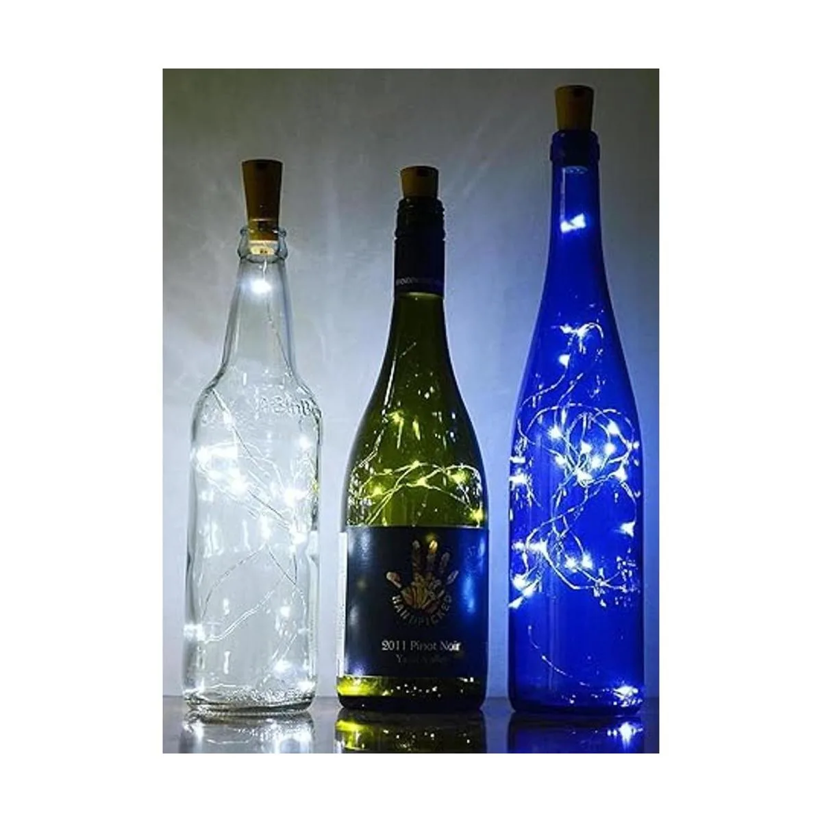 Decem 10 unidades de luces solares para botellas de vino_4