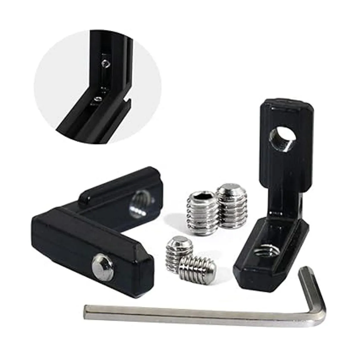 Boeray 20 piezas serie 2020 negro con ranura en T en forma_3