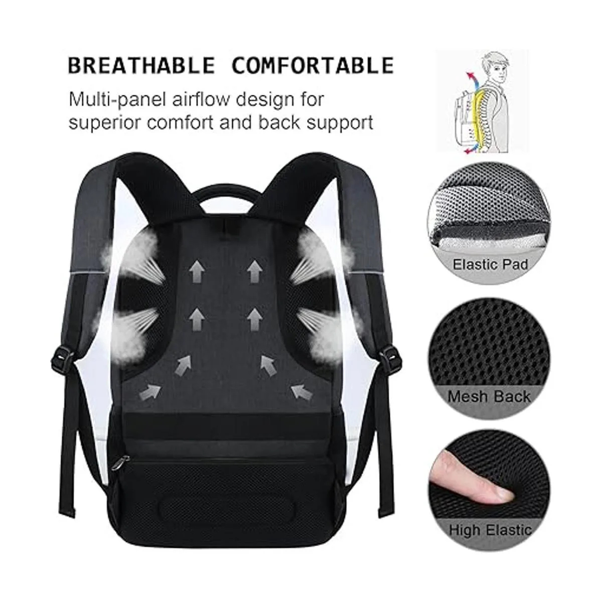 Mochila para computadora portátil delgada duradera e_5