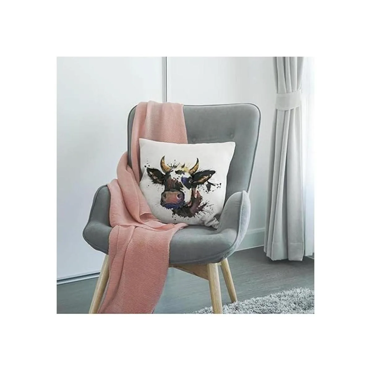 HGOD DESIGNS Funda de almohada de vaca almohada_3