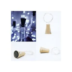 Decem 10 unidades de luces solares para botellas de vino_3