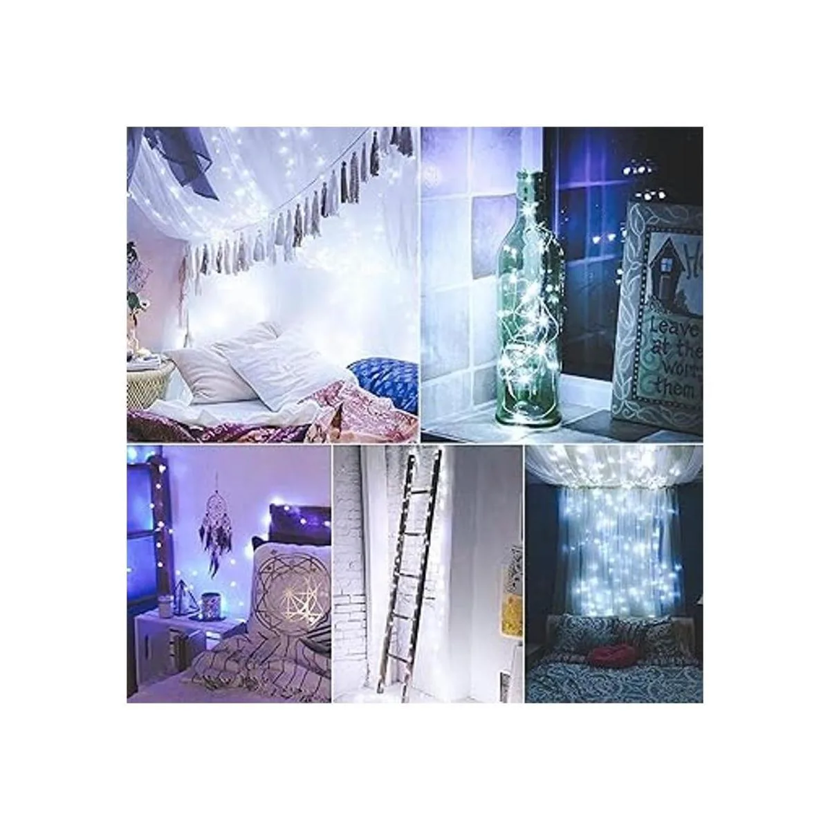 Decem 10 unidades de luces solares para botellas de vino_7