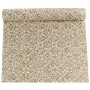Papel tapiz floral dorado autoadhesivo vintage para_2