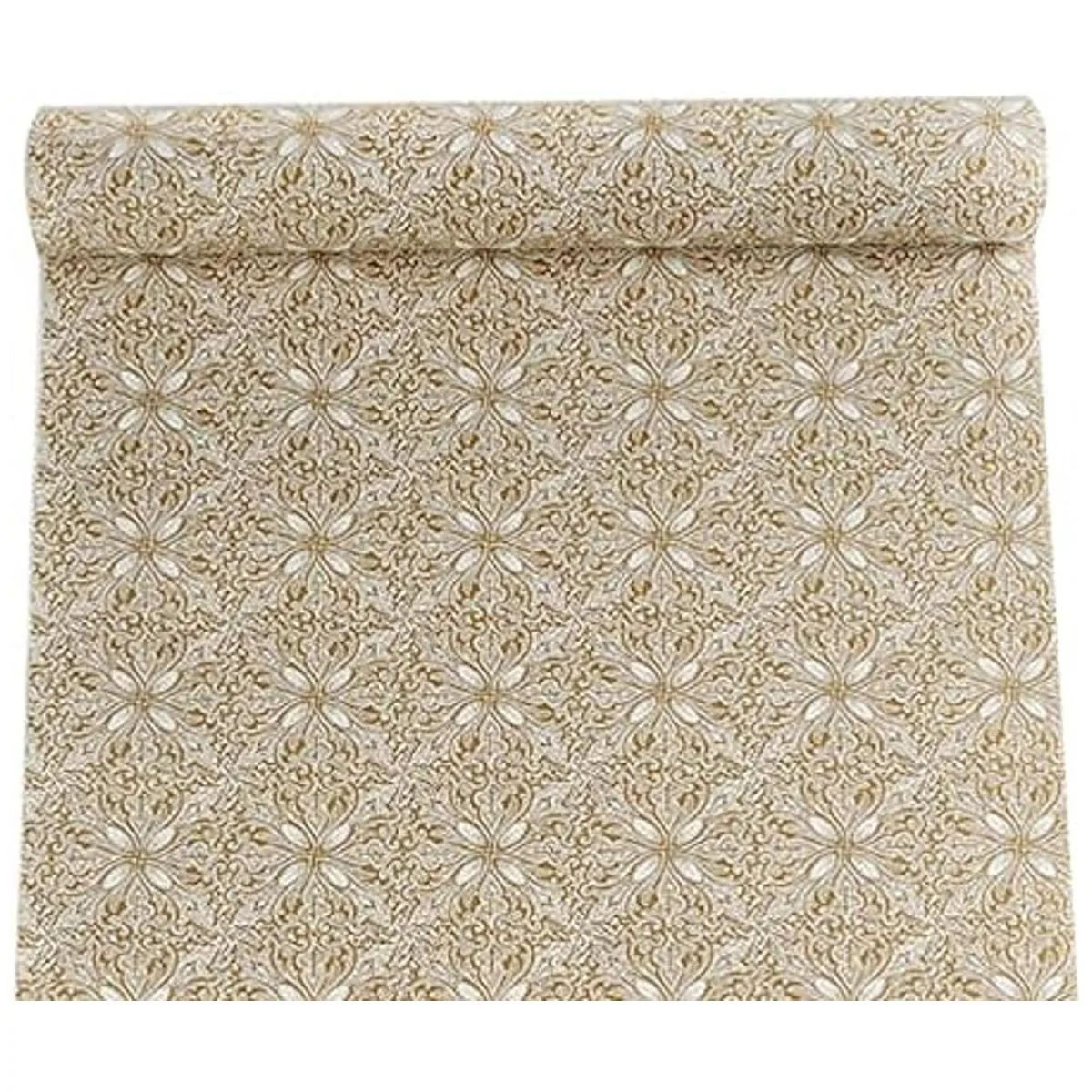 Papel tapiz floral dorado autoadhesivo vintage para_2