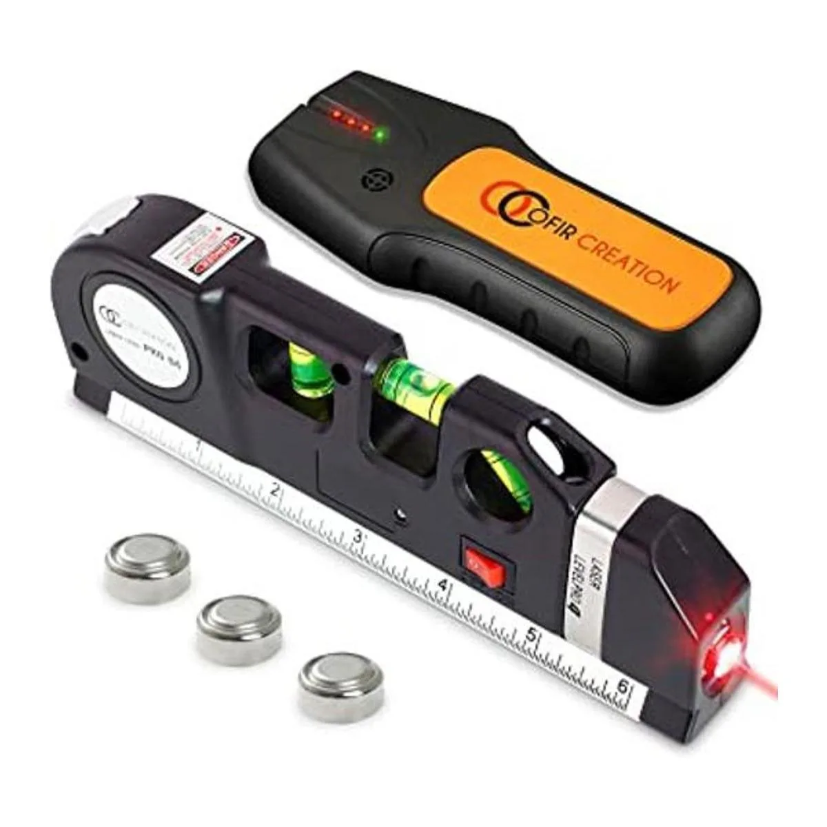 OFIRCREATION Buscador de pernos nivel láser 3 en 1_1